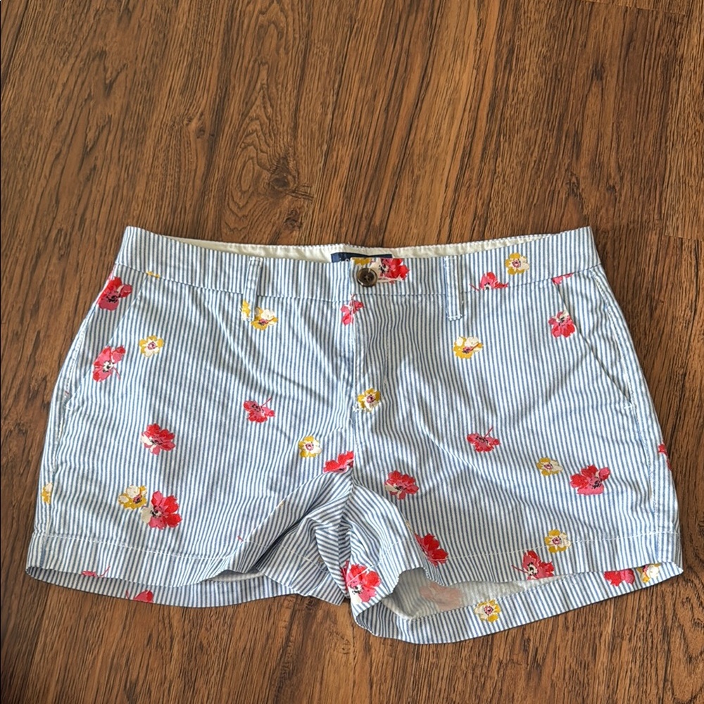 Floral Striped Women's Shorts